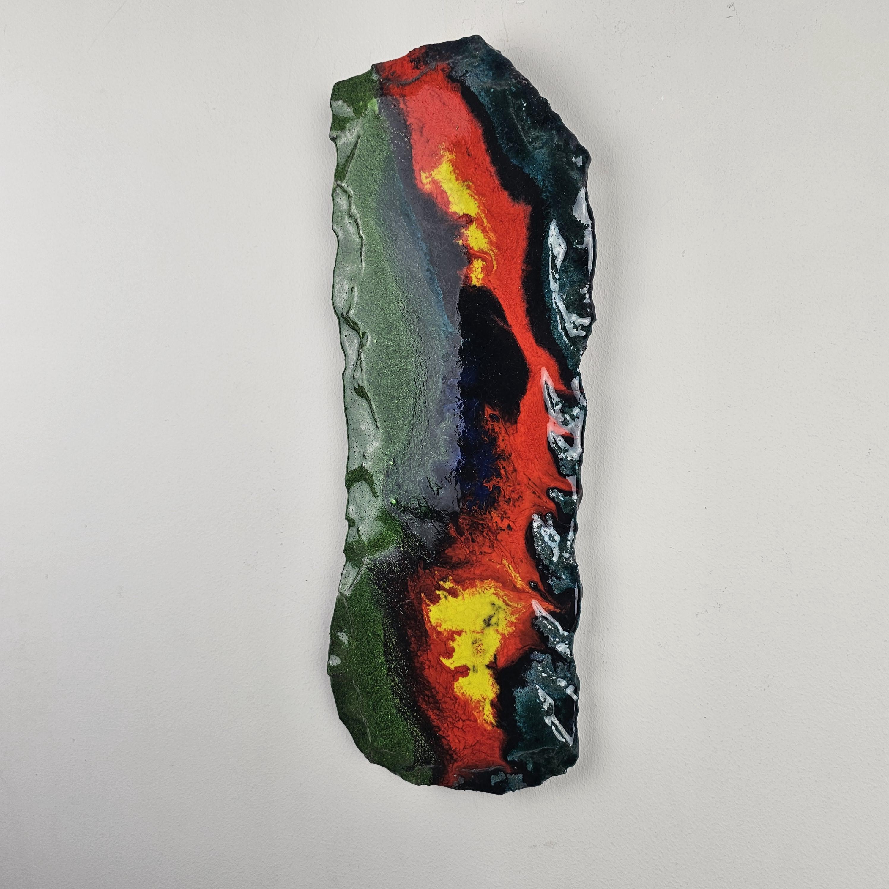 Vintage West German Fat Lava Wall Plaque Made by Vulkan Keramik