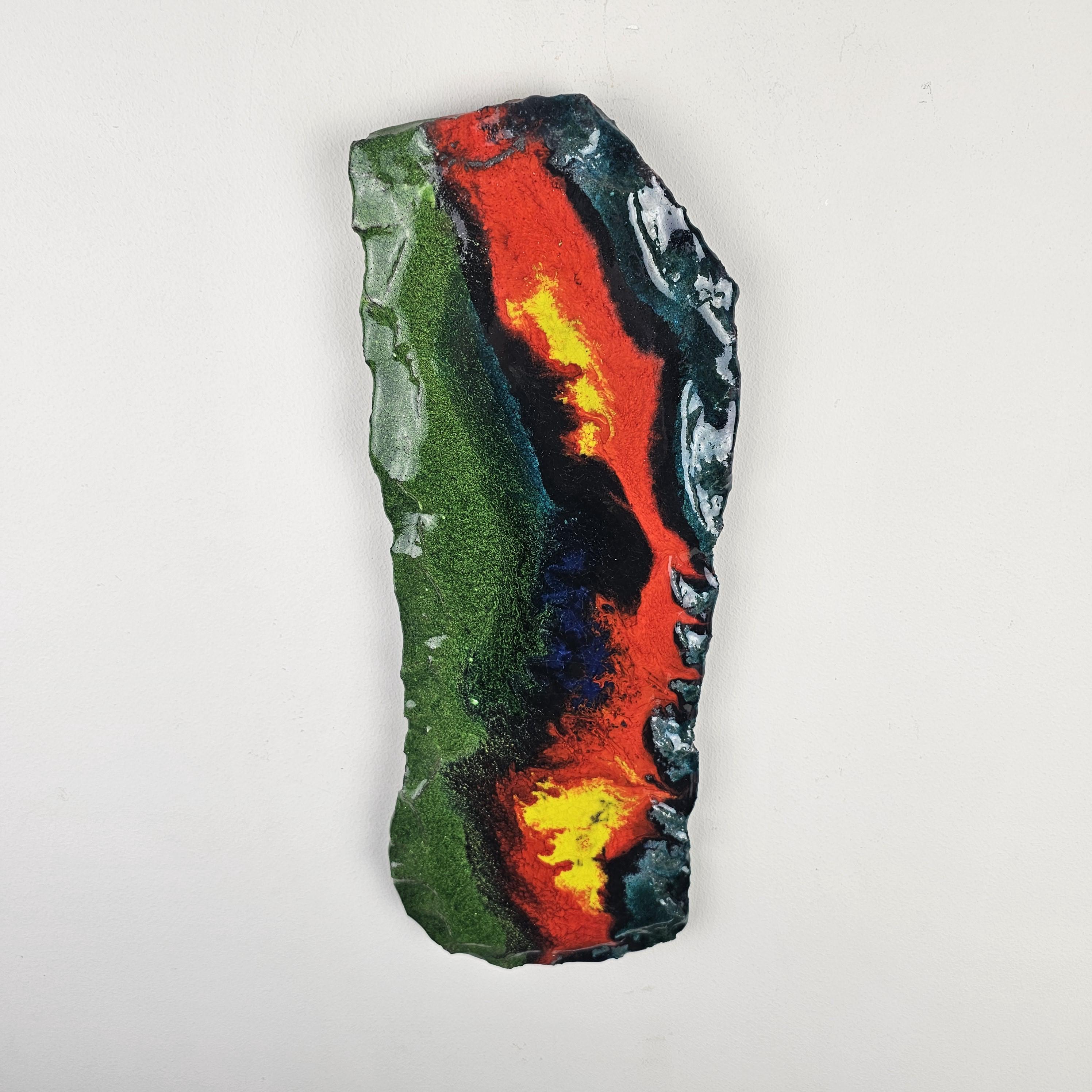 Vintage West German Fat Lava Wall Plaque Made by Vulkan Keramik