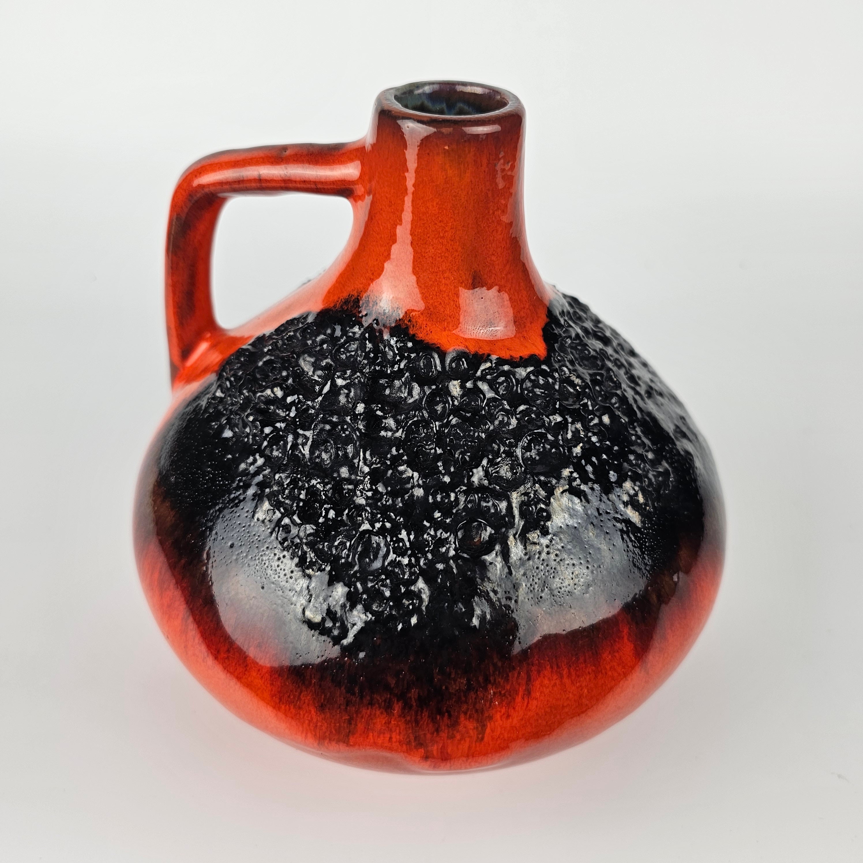 A West German Fat Lava Vase / Jug by Kreutz Keramik. the A West German Fat Lava Vase / Jug by Kreutz Keramik. the
