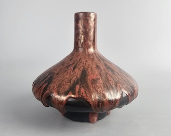 A Very Rare Vintage West German Fat Lava UFO Vase Made by Otto
