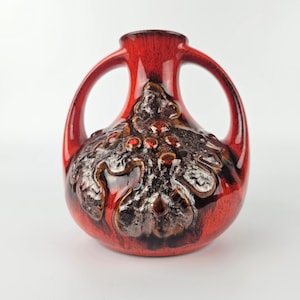 A West German Fat Lava Vase by Walter Gerhards. the Vase is