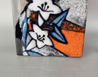 工芸品 Vintage Ruscha Fat Lava Wall Plate Vintage West German Fat Lava Wall Plate Made by Ruscha