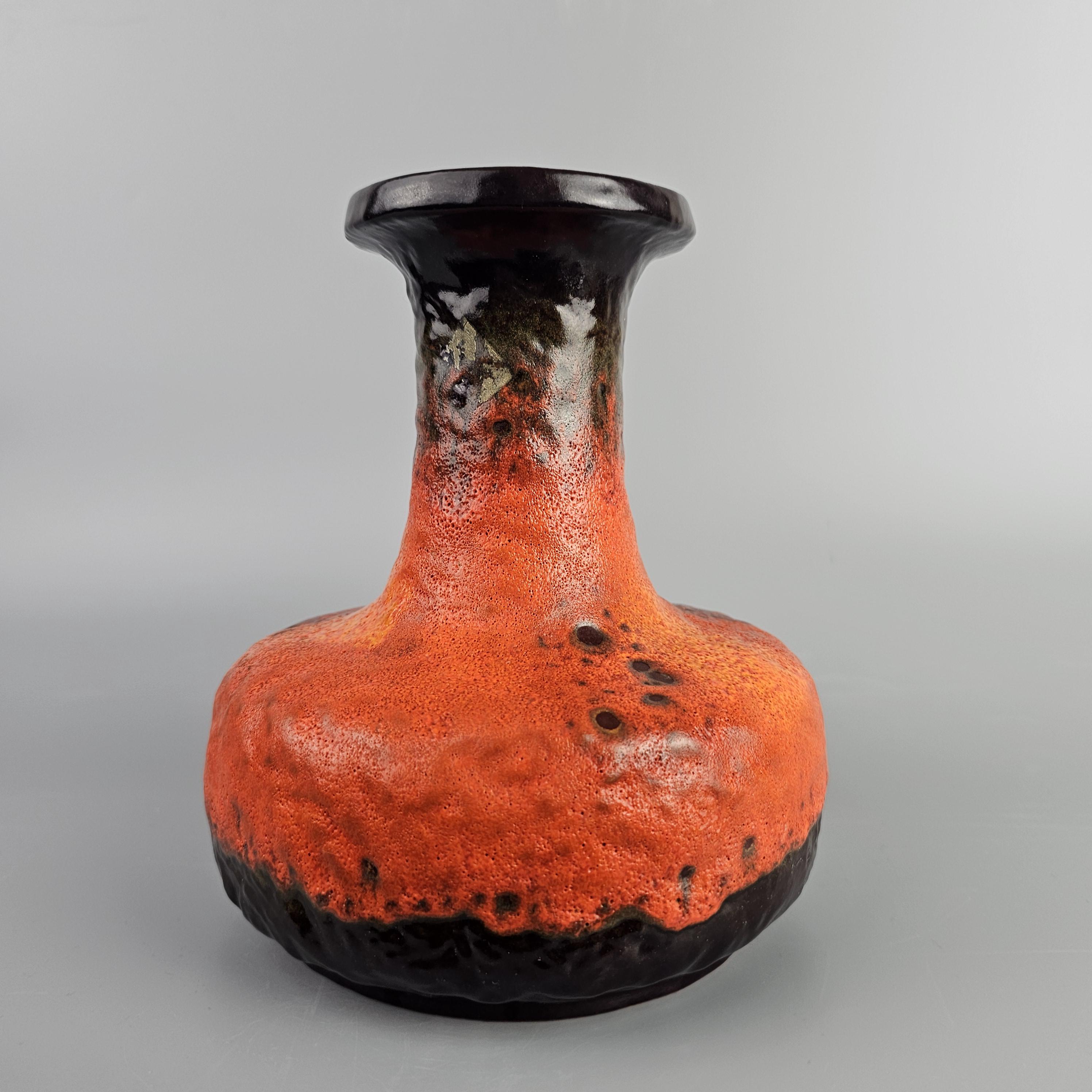 Vintage West German Fat Lava Vase Made by Carstens Tonnieshof