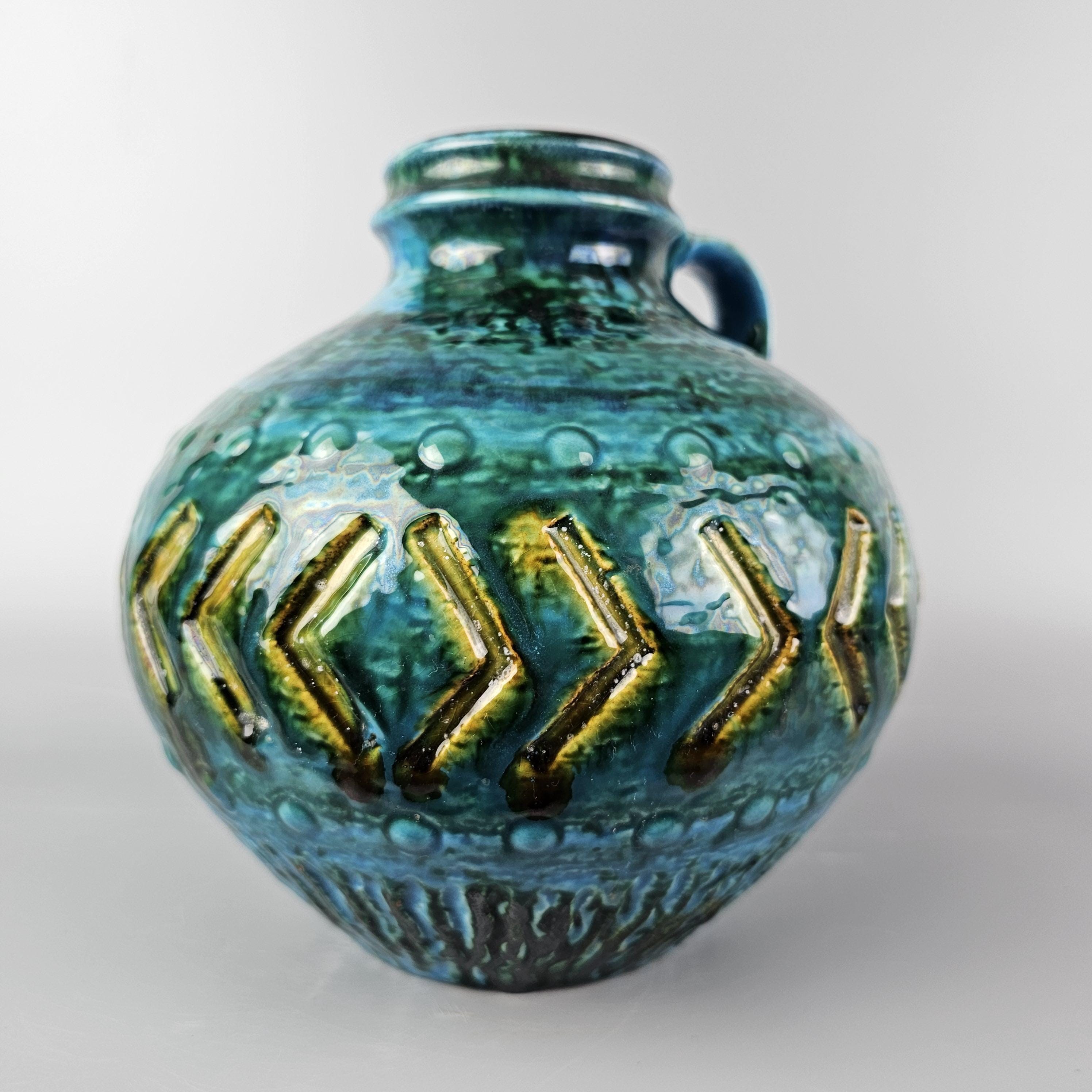 Vintage West German Fat Lava Vase Made by Carstens