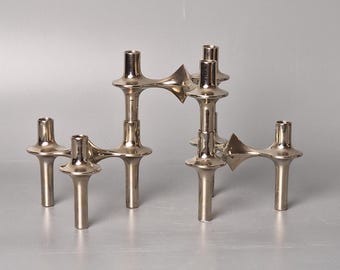 Set of 3 Vintage Modular Metal 