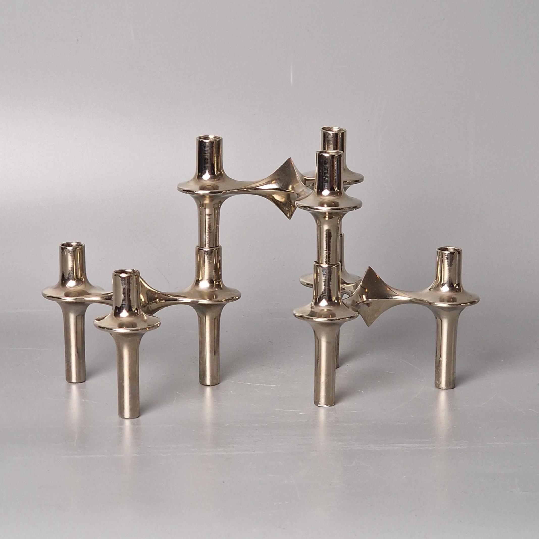Set of 3 Vintage Modular Metal 