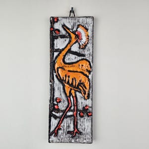 A West German Fat Lava Wall Plaque Made by Ruscha. the Plaque is