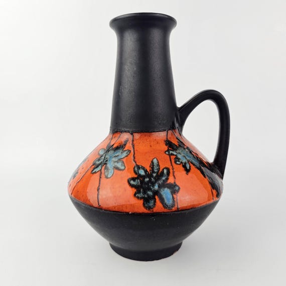 FAT LAVA　WEST GERMAN 　ビンテージ花瓶　tonnieshof Vintage West German Fat Lava Vase Made by Carstens