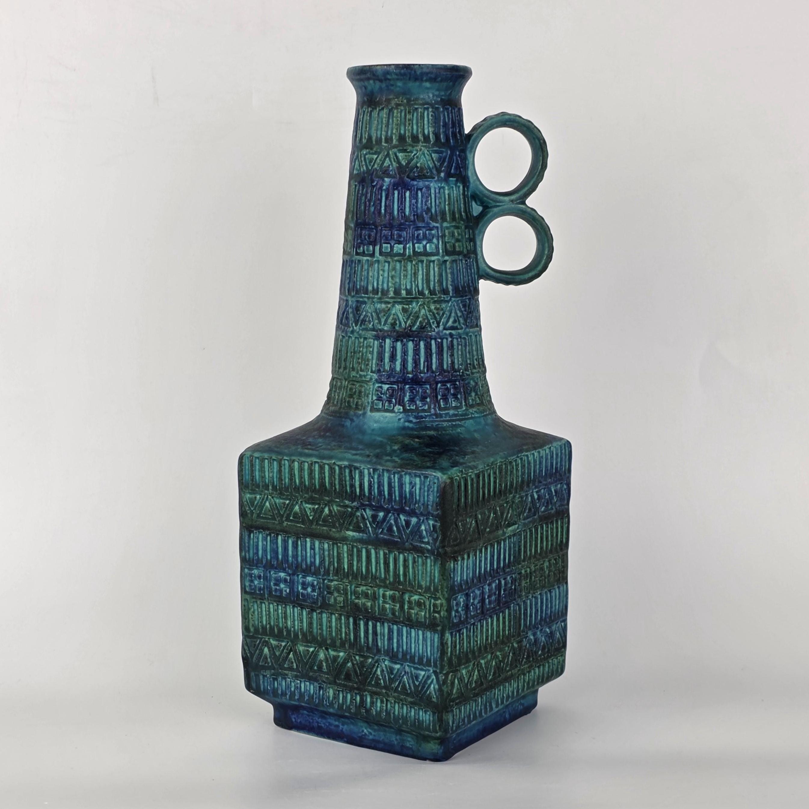 Vintage West German Fat Lava Vase Made by Bay Keramik. Shape