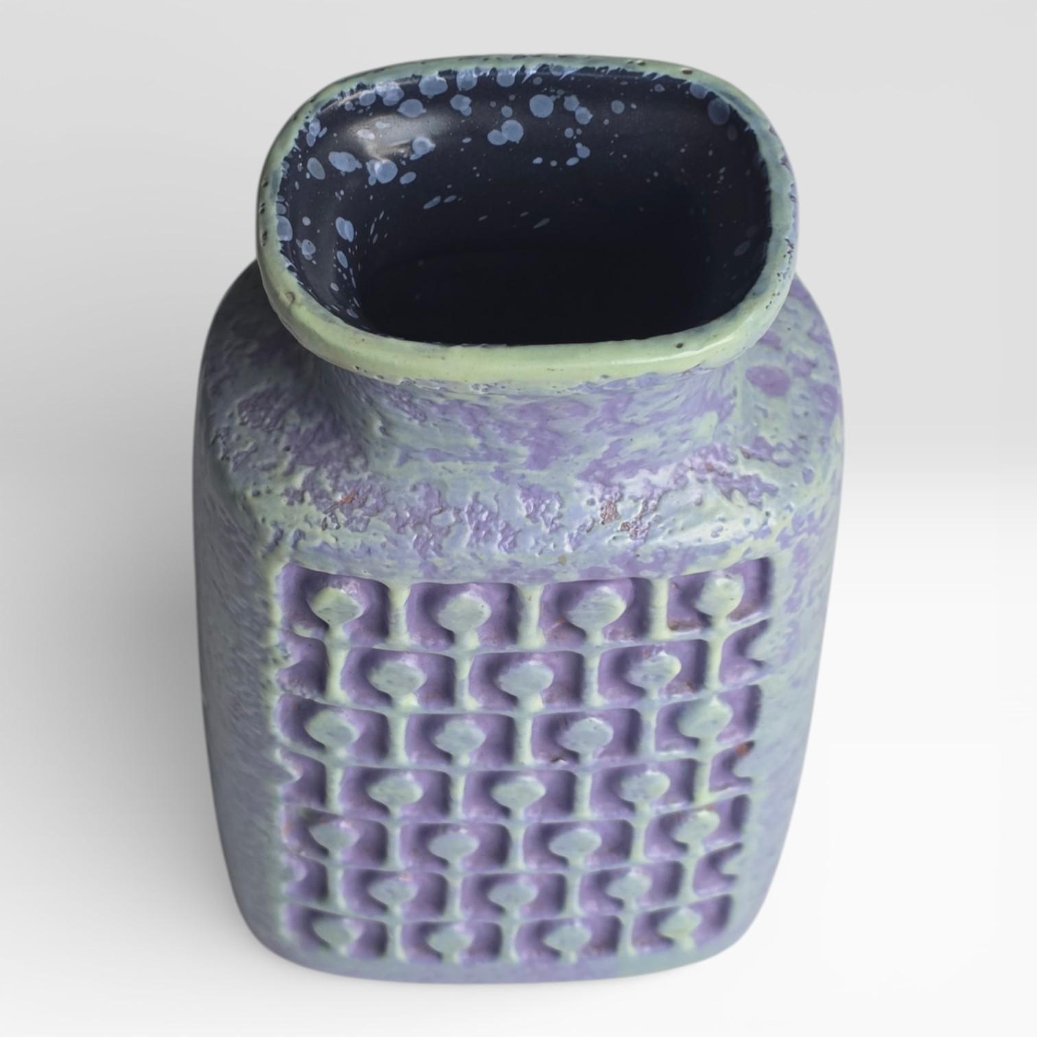 Vintage East German Fat Lava Vase. VEB Haldensleben, Form Number
