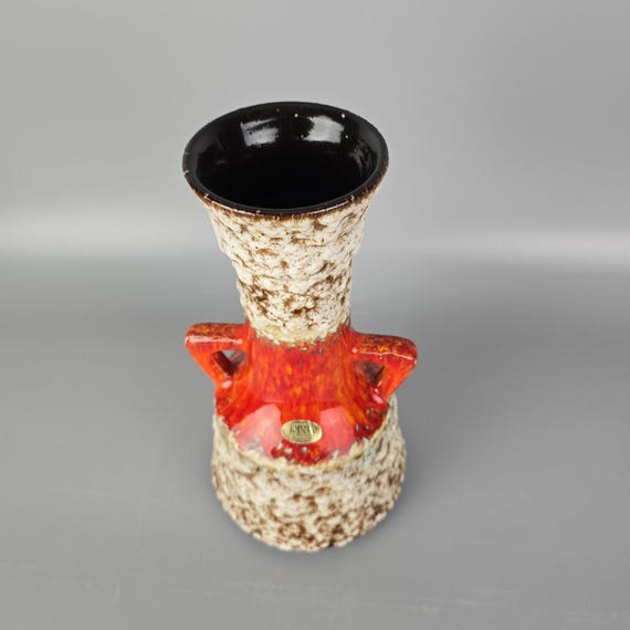 Vintage West German Fat Lava Vase. Jopeko, Model Number 433 30