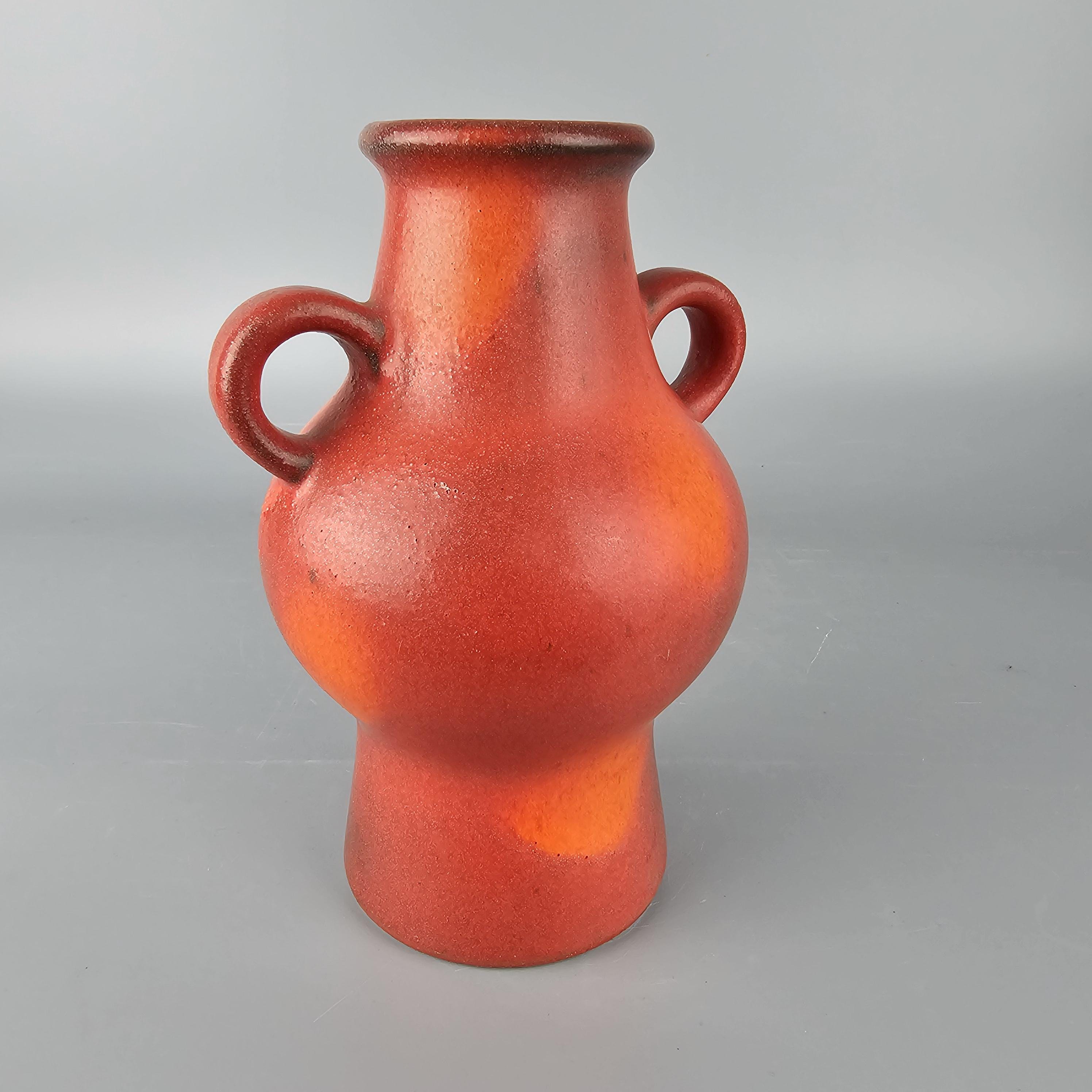 Vintage West German Fat Lava Vase. Dumler & Breiden, Form Number 