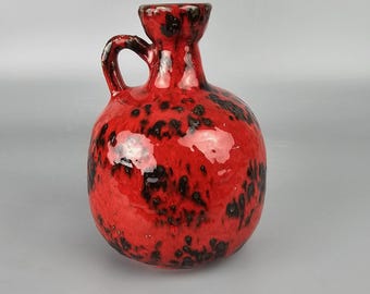 Vintage West German Fat Lava Wall Plate Made by Ruscha. Colors