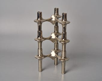 Set of 3 Vintage Modular Metal 
