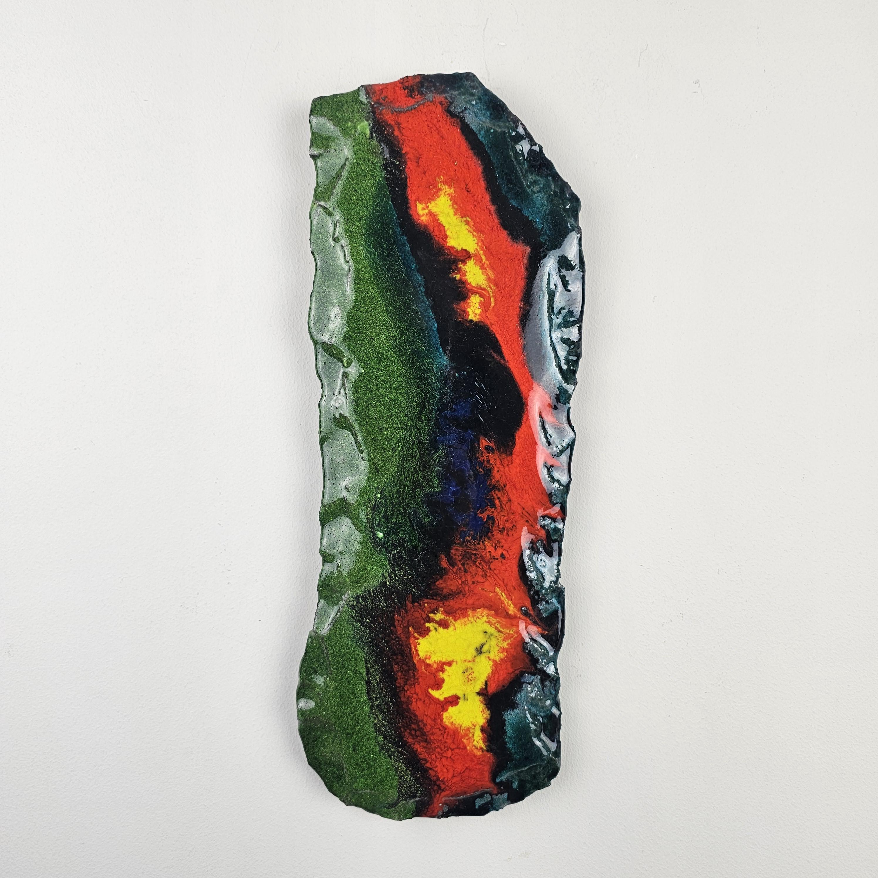 Vintage West German Fat Lava Wall Plaque Made by Vulkan Keramik
