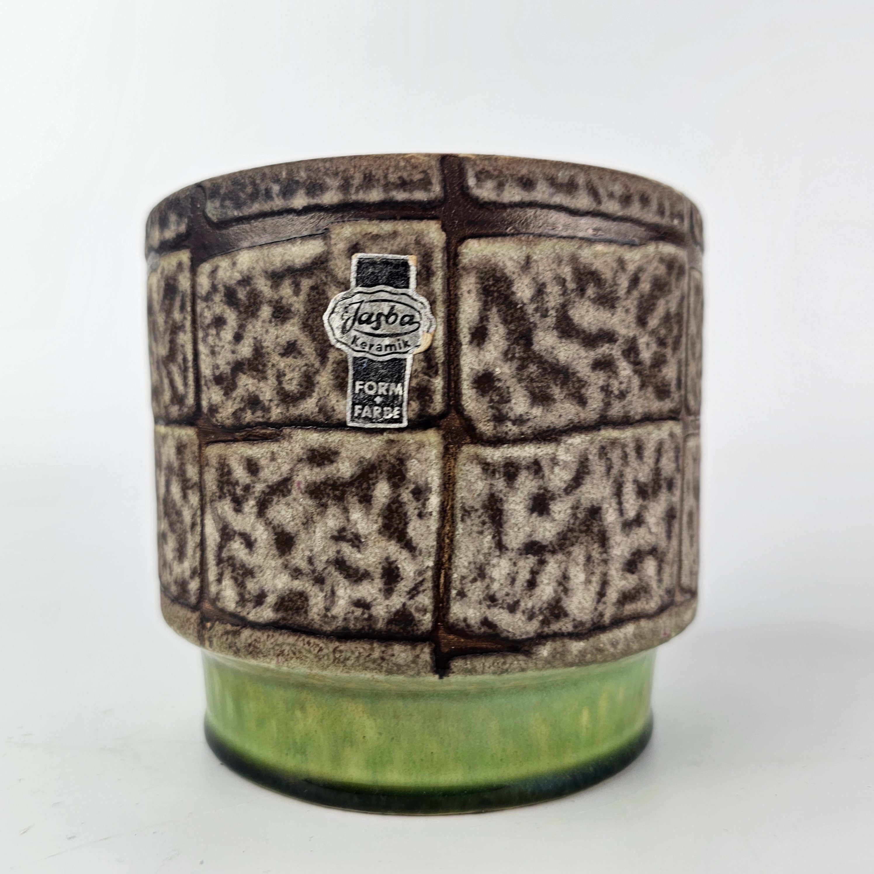 Vintage West German Fat Lava Flower Pot Made by Jasba. Form