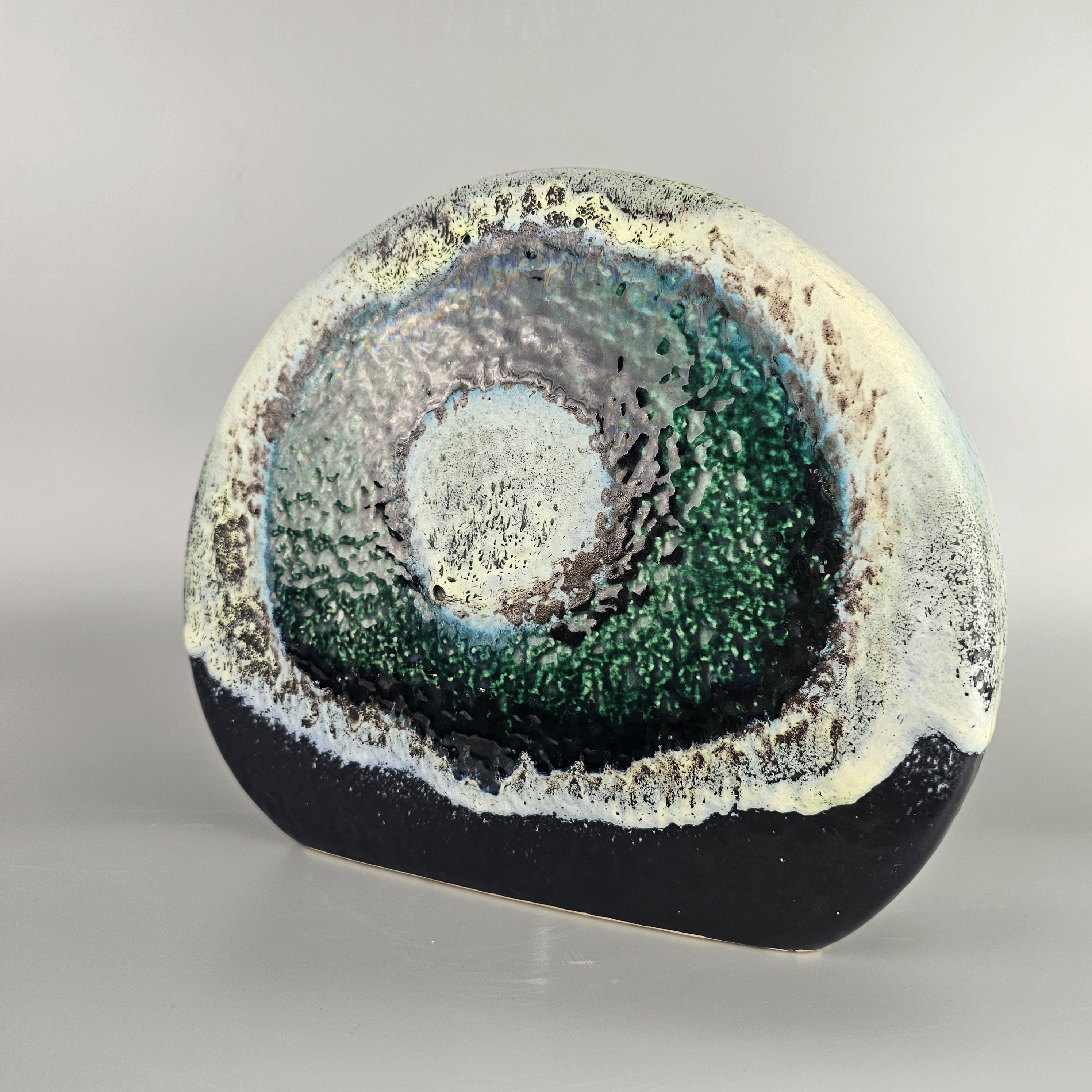 A West German Fat Lava Vase by Dumler & Breiden. the Vase is