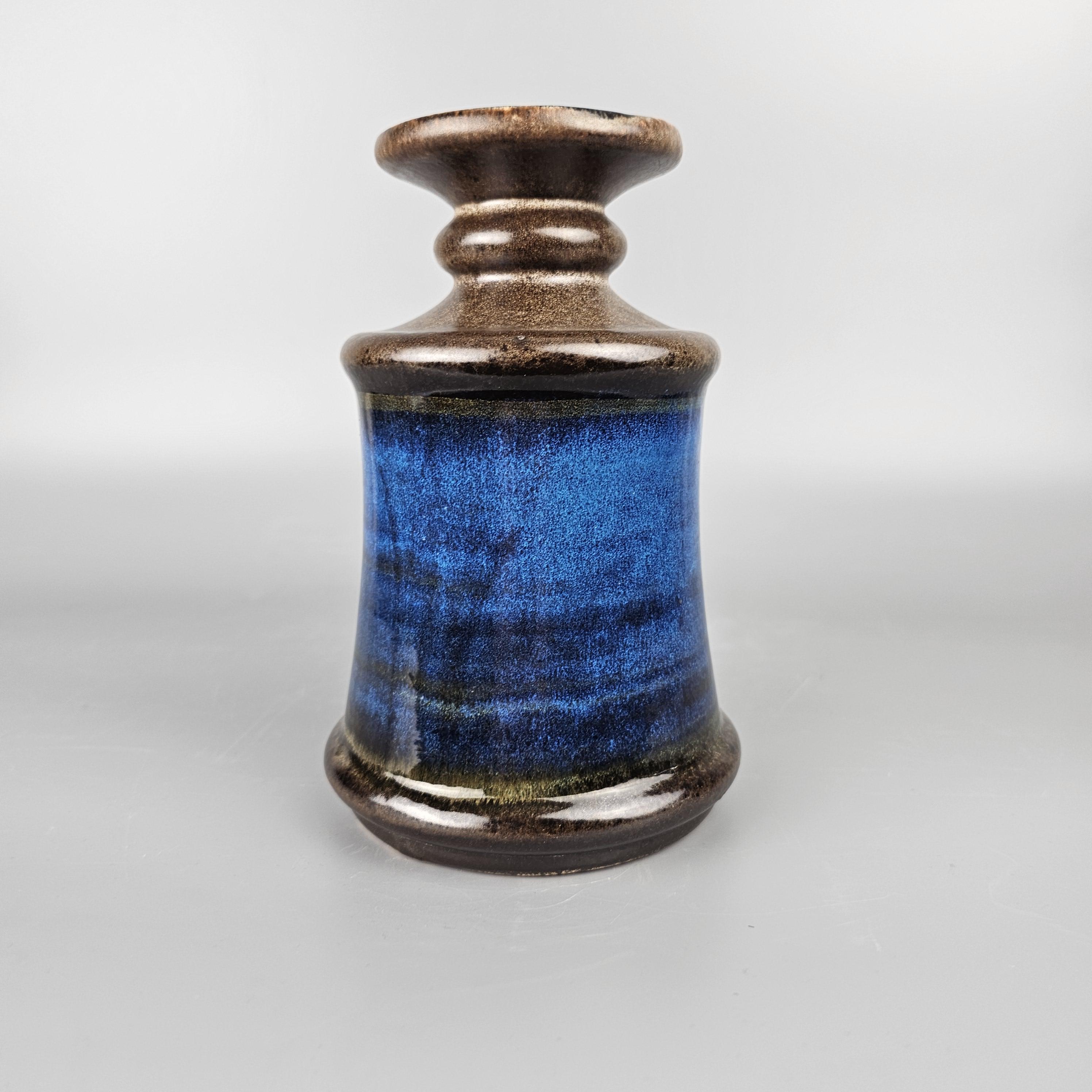 Vintage East German Fat Lava Vase. Strehla, Shape Number 1268