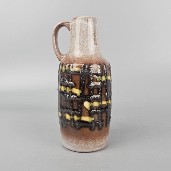 East Germany Fat Lava by VEB 東ドイツ ヴィンテージ Vintage East German Fat Lava Vase Made by VEB Haldensleben