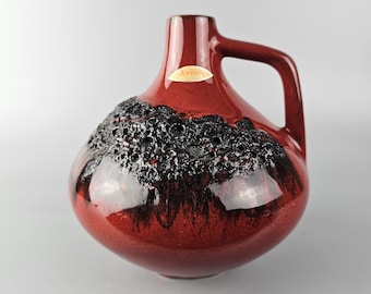 A West German Fat Lava Vase/jug by Kreutz Keramik. the Vase/jug is