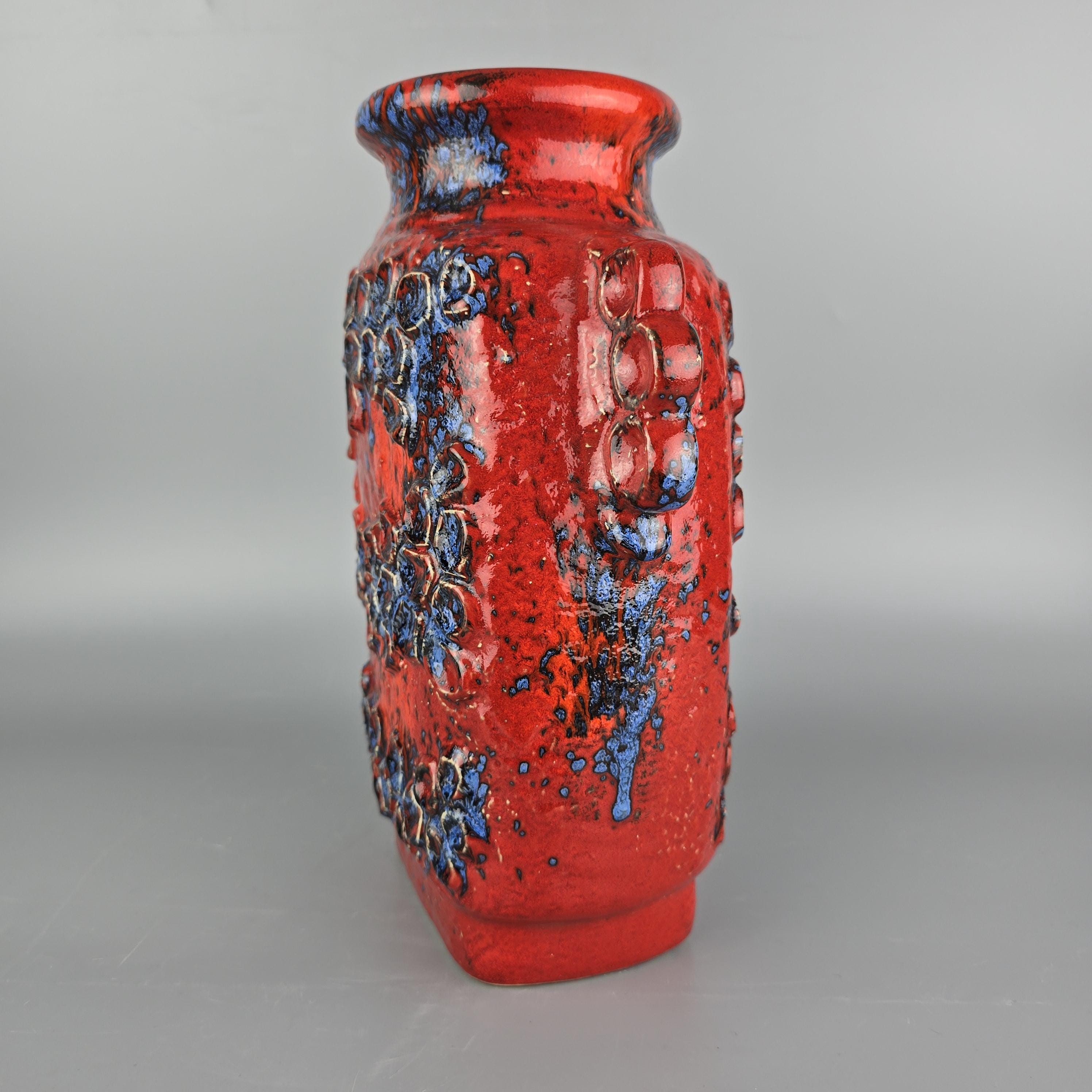 Vintage West German Fat Lava Vase. Dumler & Breiden, Model Number