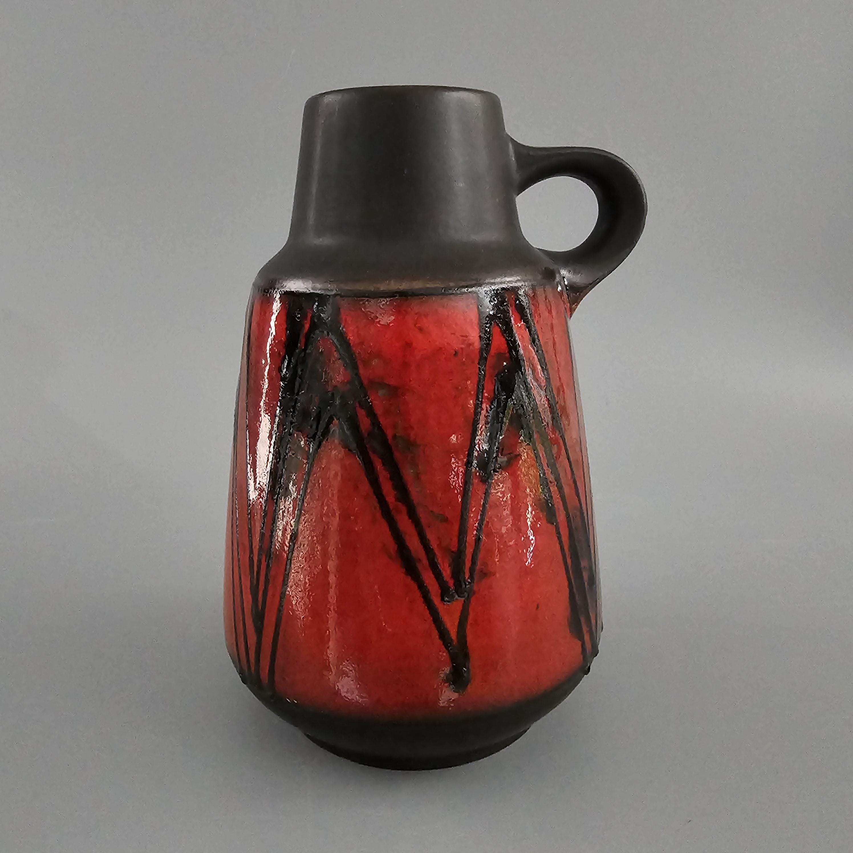 Vintage West German Fat Lava Vase Made by Carstens Tonnieshof