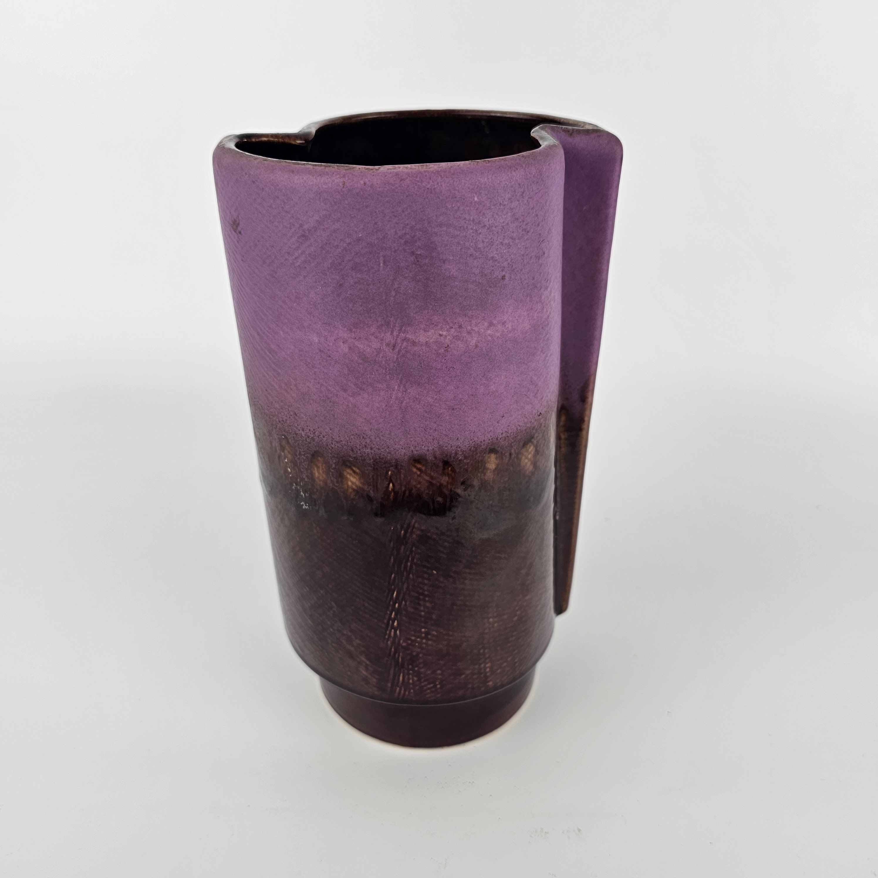 A West German Fat Lava Vase by Walter Becht. the Vase is Numbered