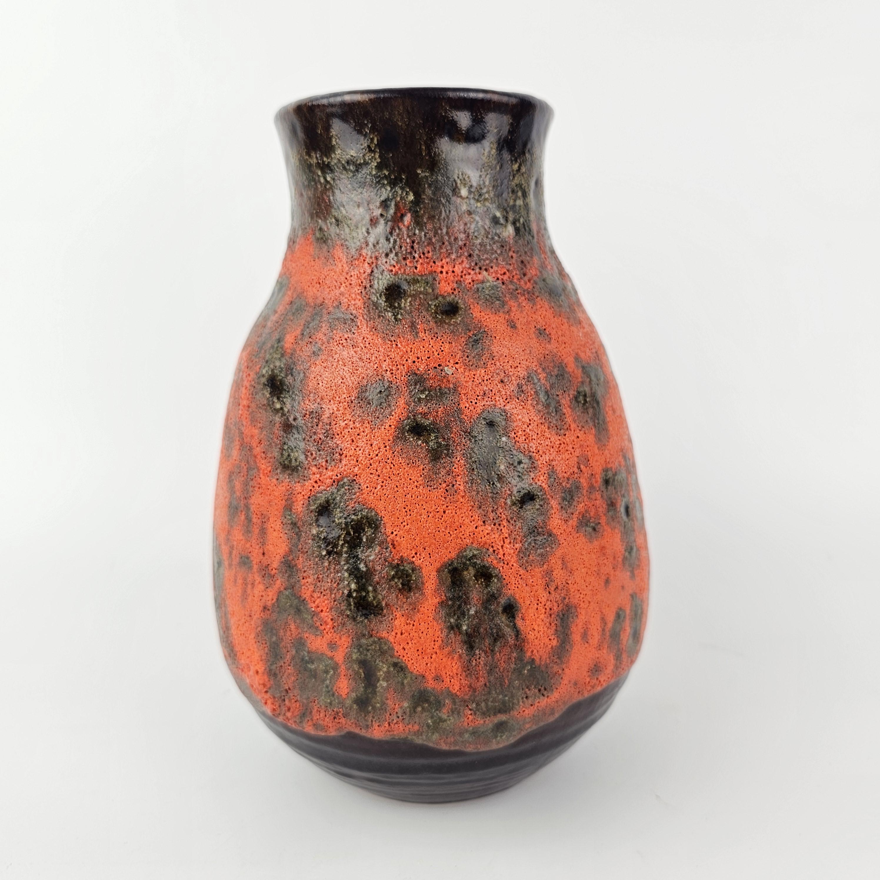 Vintage West German Fat Lava Vase Made by Carstens Tonnieshof