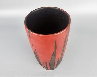 ビンテージの西ドイツの Fat Lava 花瓶。 Ceramano、フォーム番号 101