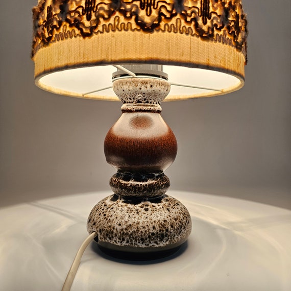 Vintage Fat Lava Table Lamp, Made of West German Earthenware