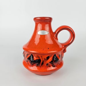 A West German Fat Lava Vase/jug by Kreutz Keramik. the Vase/jug is