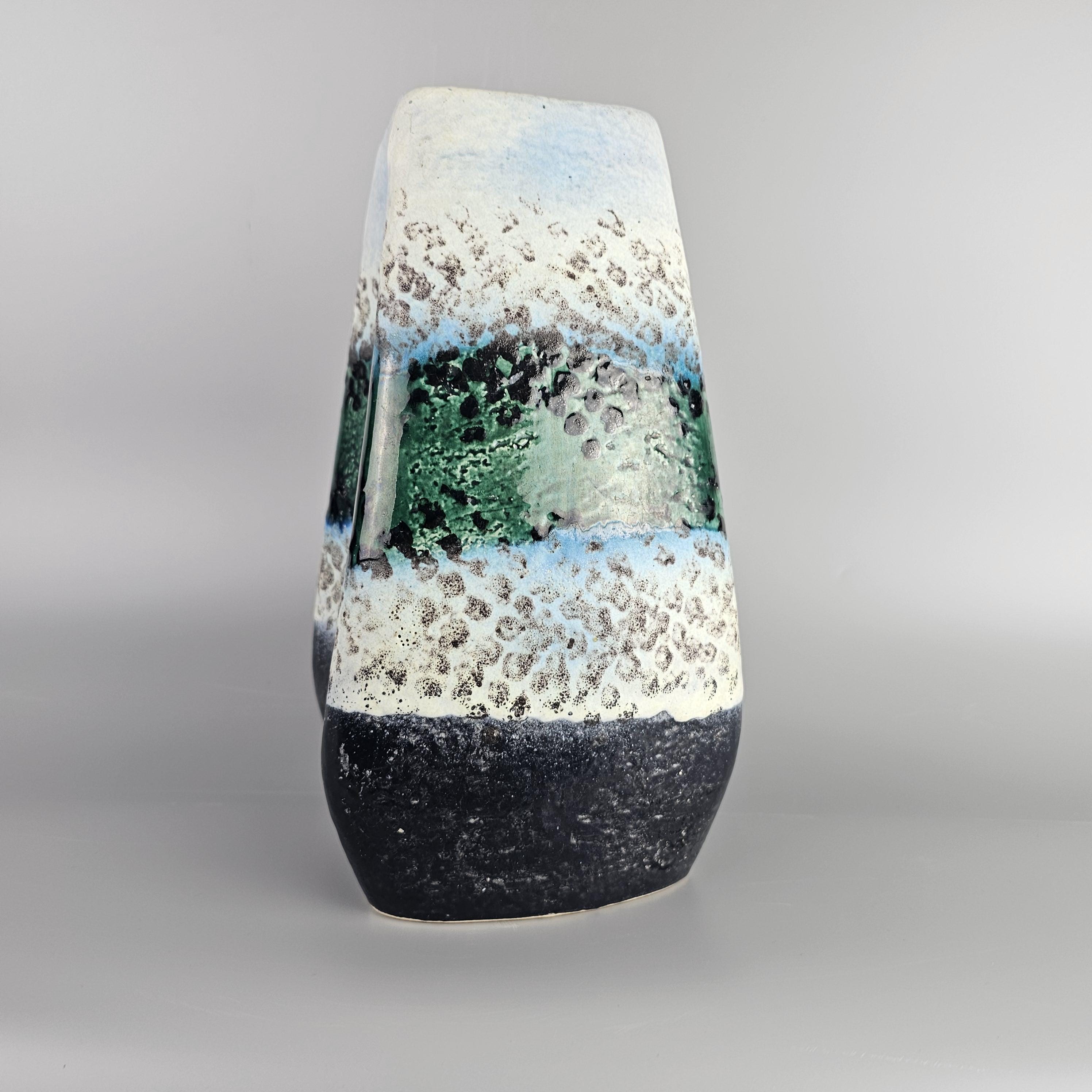 Vintage West German Fat Lava Vase Made by Dumler & Breiden. Relief