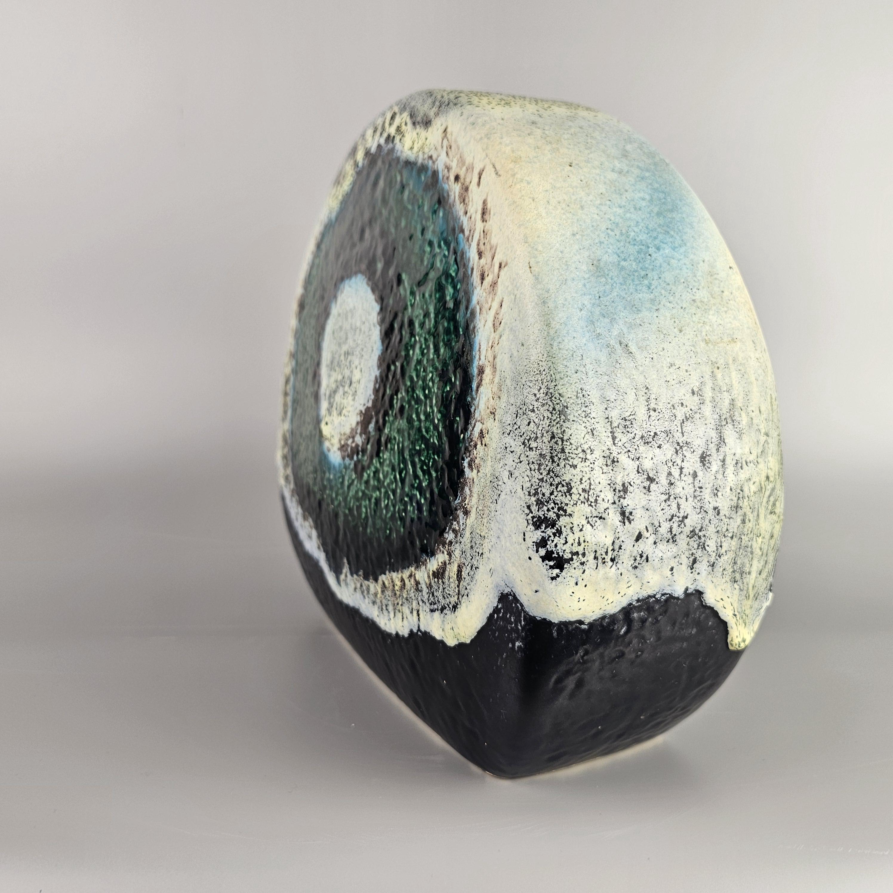 A West German Fat Lava Vase by Dumler & Breiden. the Vase is