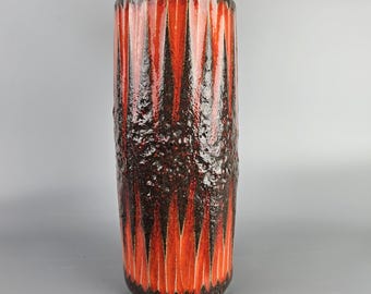 Vintage West German Fat Lava Vase. Scheurich, Form Number 401-28