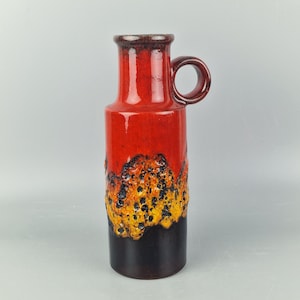 Vintage West German Fat Lava Vase. Scheurich, Form Number 401-28