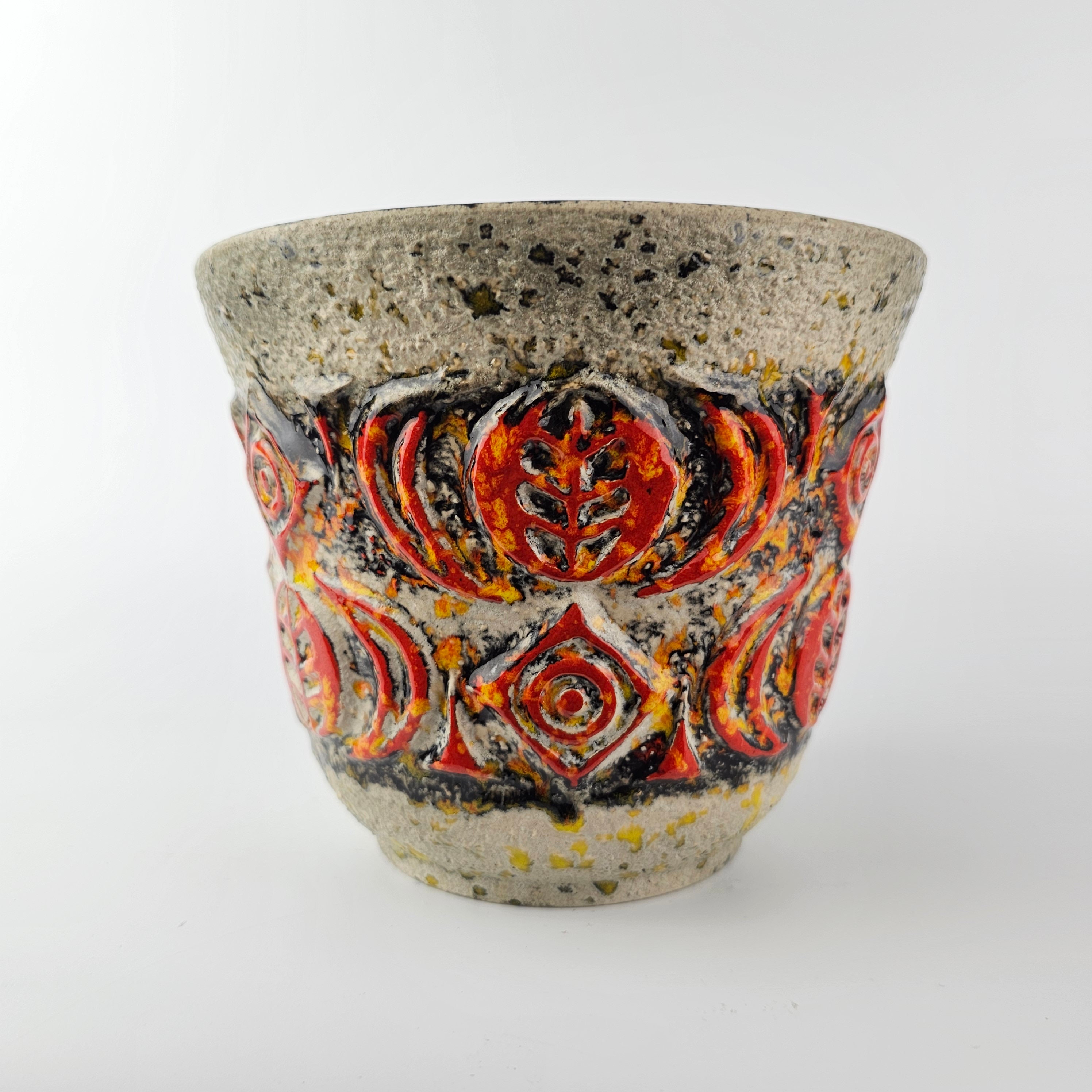 Vintage West German Fat Lava Flower Pot Made by Uebelacker / U