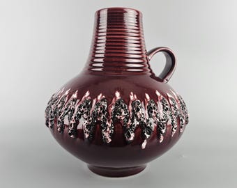Vintage West German Fat Lava Vase Made by Ruscha. Shape Number 313