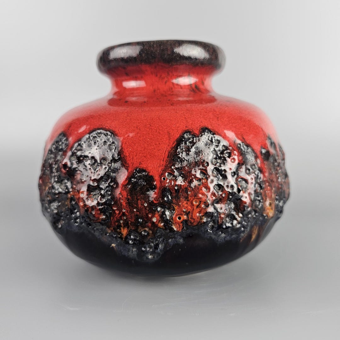 西ドイツ製ヴィンテージのファットラバ花瓶。Scheurich製。モデル番号