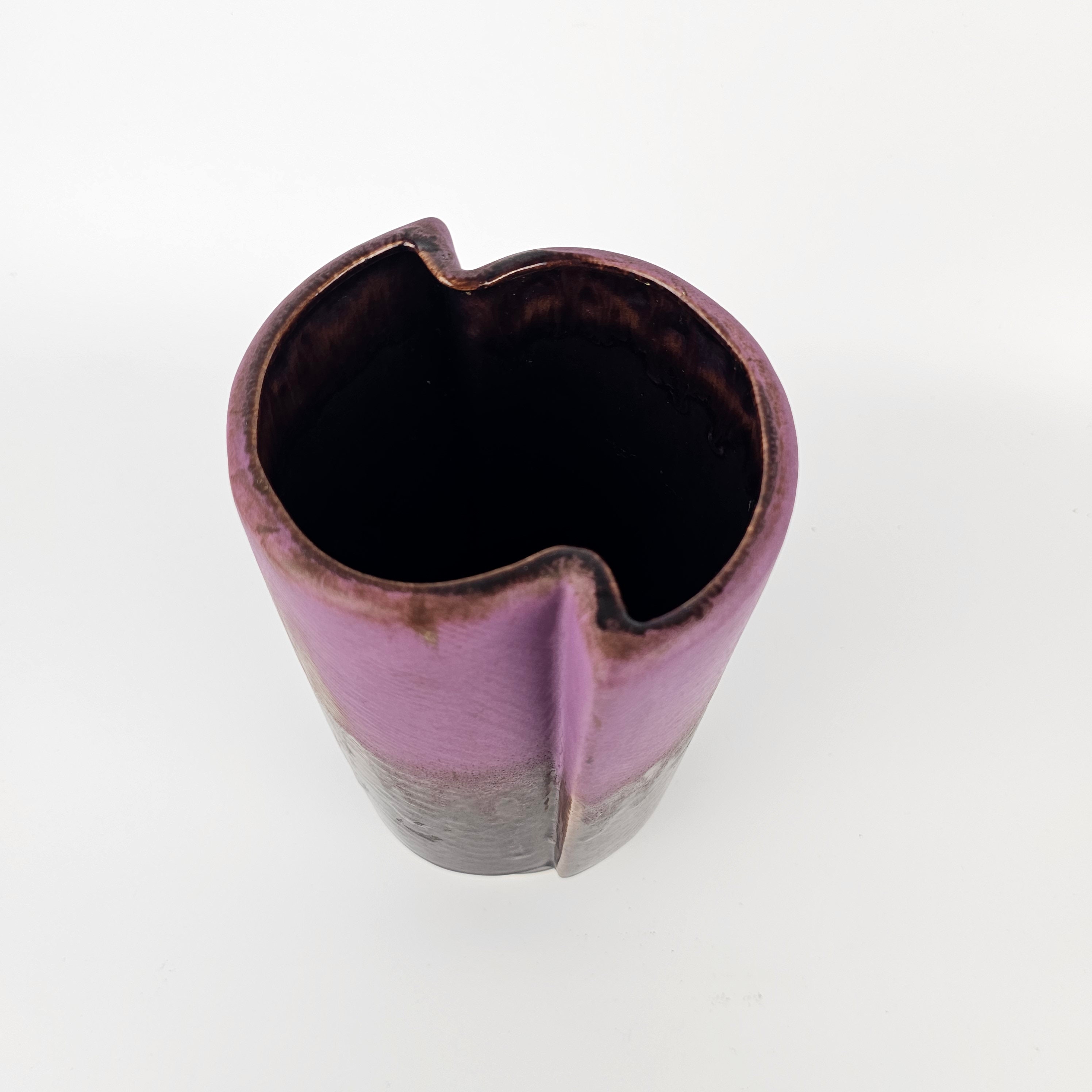 A West German Fat Lava Vase by Walter Becht. the Vase is Numbered