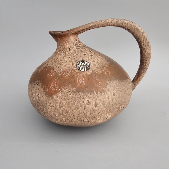 Vintage West German Fat Lava Vase Made by Ruscha. Style Number 313