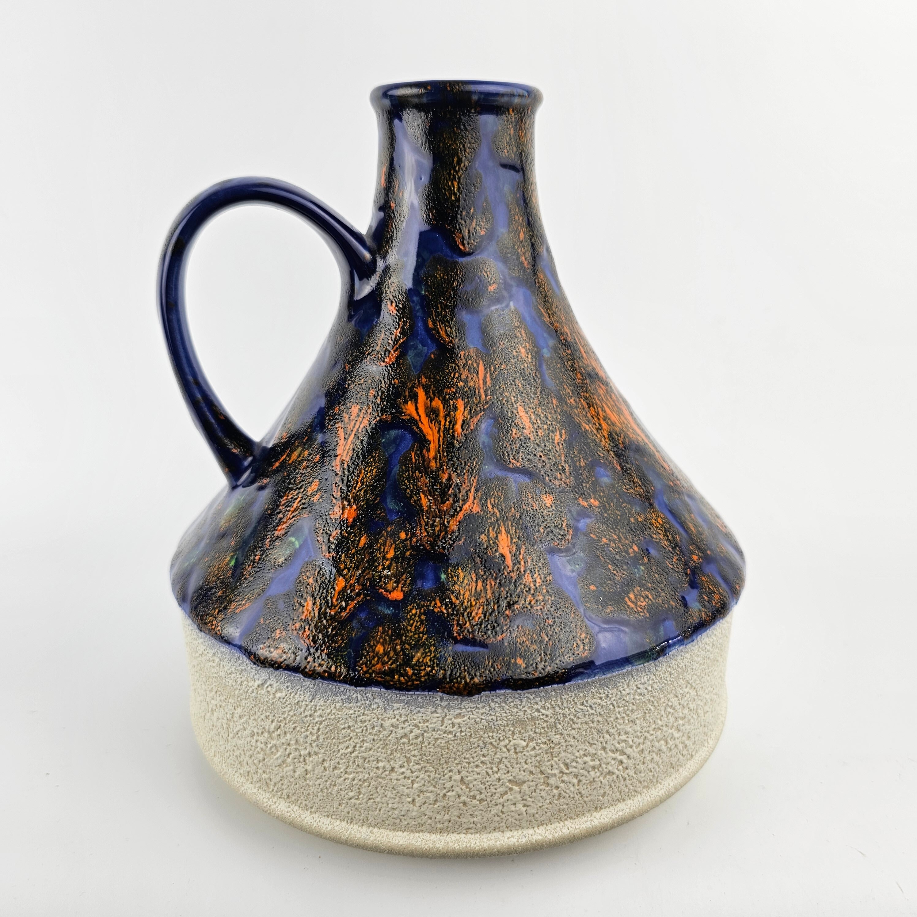 A West German Fat Lava Vase by Dumler & Breiden. the Vase is