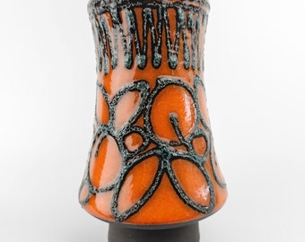 An East German Fat Lava vase by Strehla. The vase is numbered: 1233.