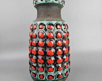 FAT LAVA　WEST GERMAN 　ビンテージ花瓶　tonnieshof Vintage West German Fat Lava Vase Made by Carstens