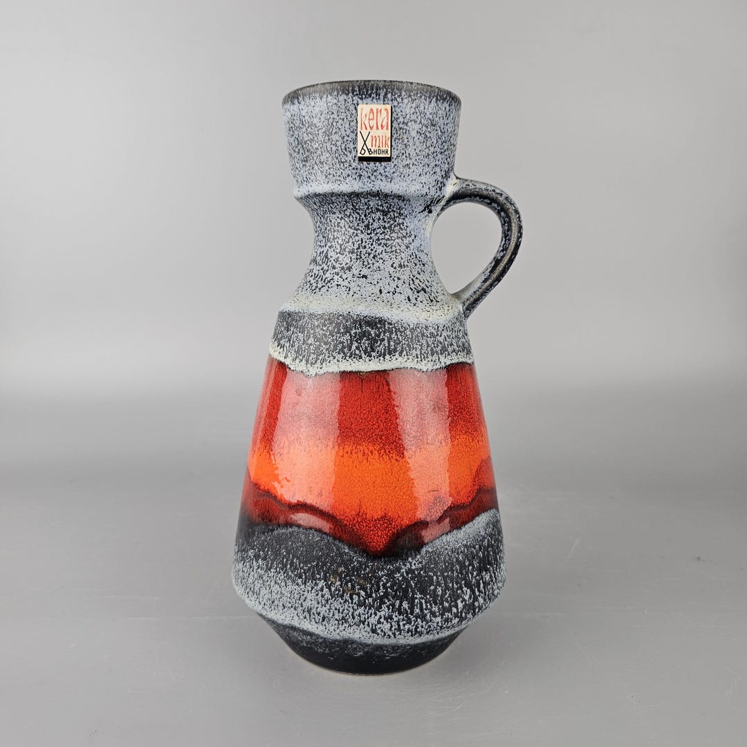 ビンテージの西ドイツの Fat Lava 花瓶。 Dumler & Breiden、フォーム