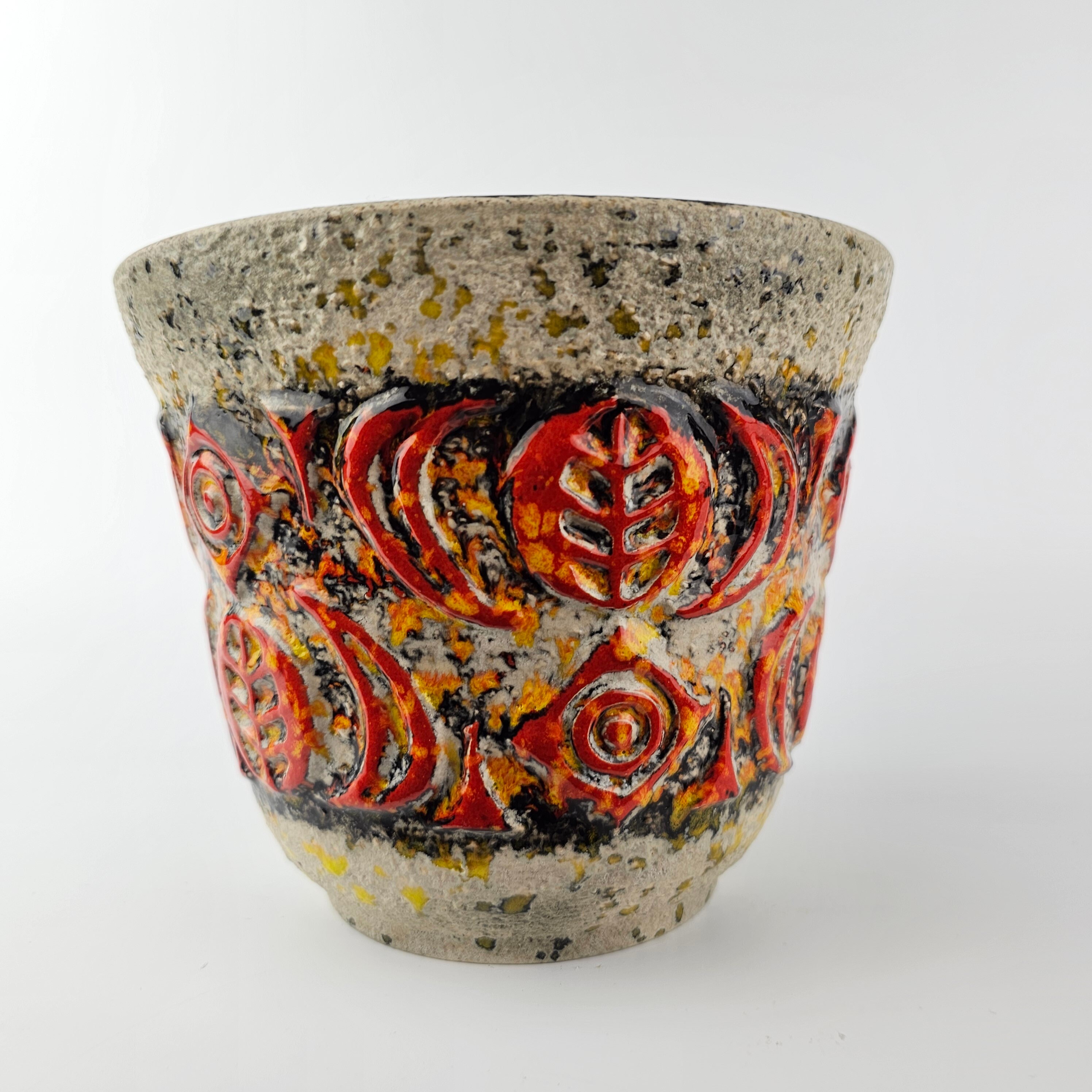 西ドイツ　Fat Lava Üebelacker Keramik社 Vintage West German Fat Lava Flower Pot Made by Uebelacker / U
