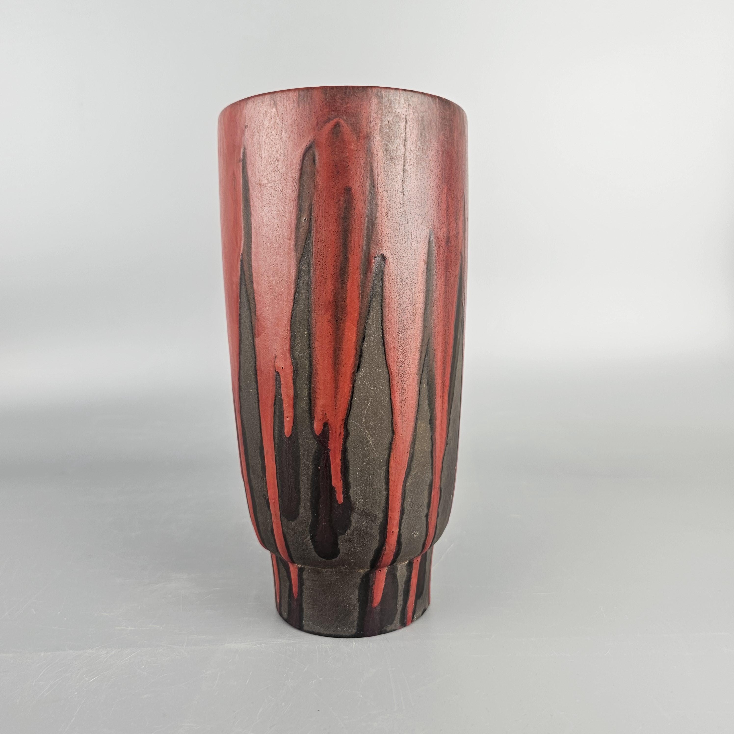 ビンテージの西ドイツの Fat Lava 花瓶。 Ceramano、フォーム番号 101