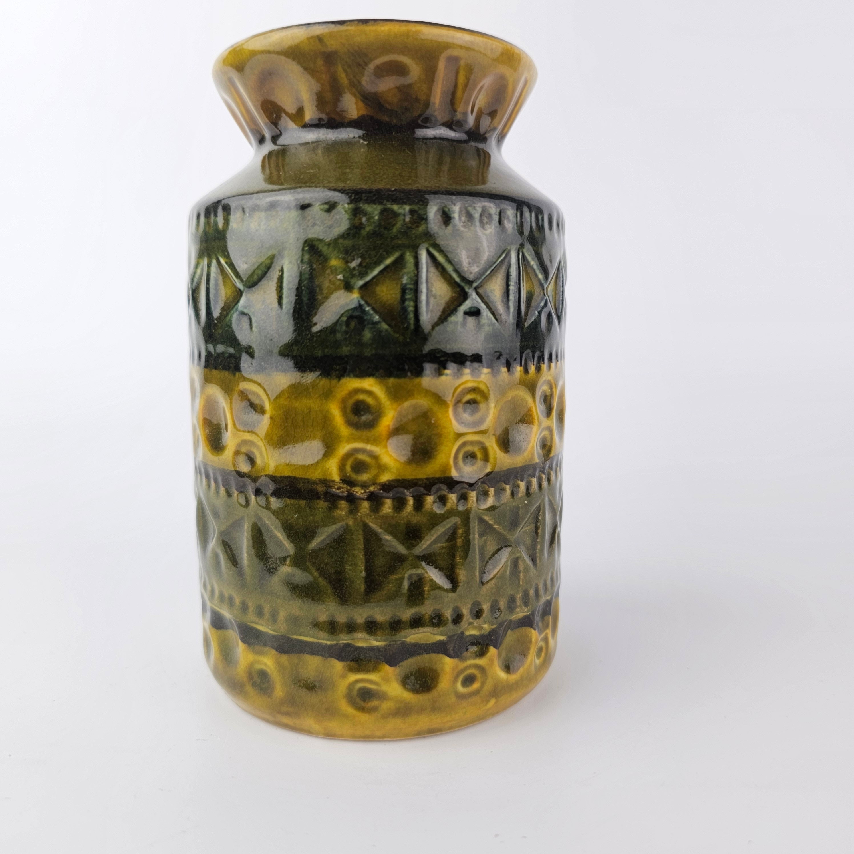 ドイツ　Fat Lava Bay keramik社製大きなヴィンテージ花瓶 ヴィンテージ 西ドイツ製 Bay Keramik 花瓶