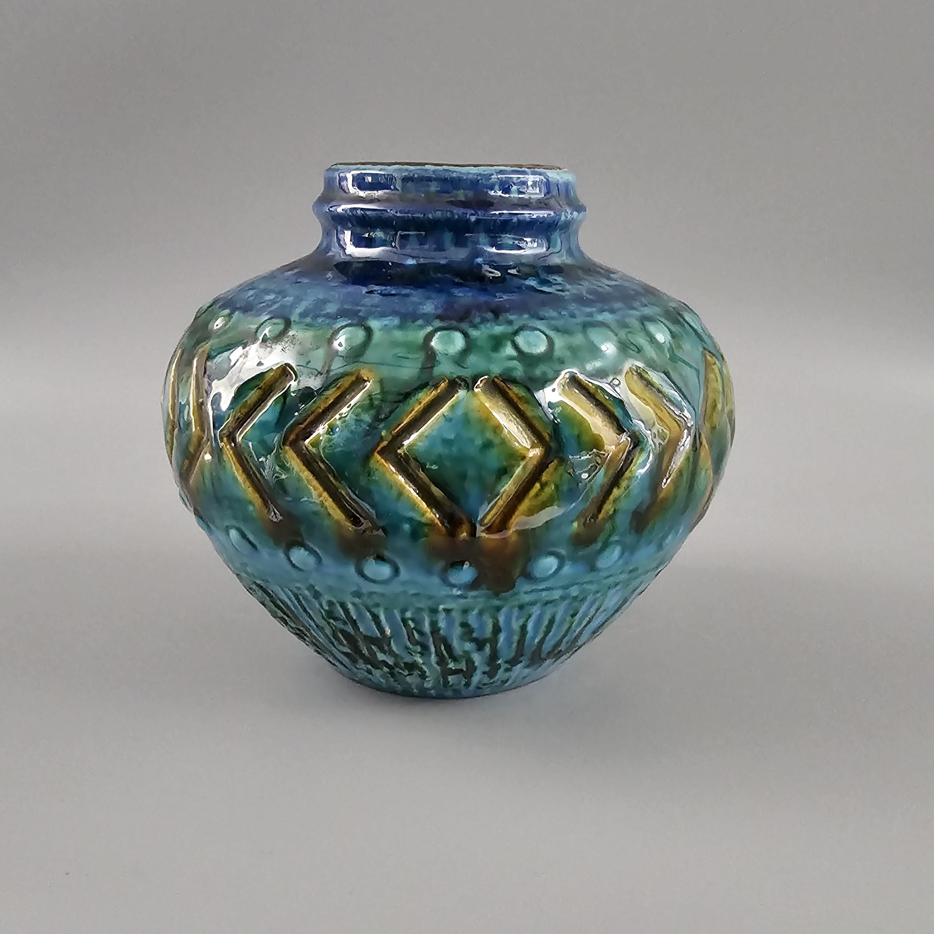 ヴィンテージの西ドイツの Fat Lava 花瓶。 Carstens Tonnieshof