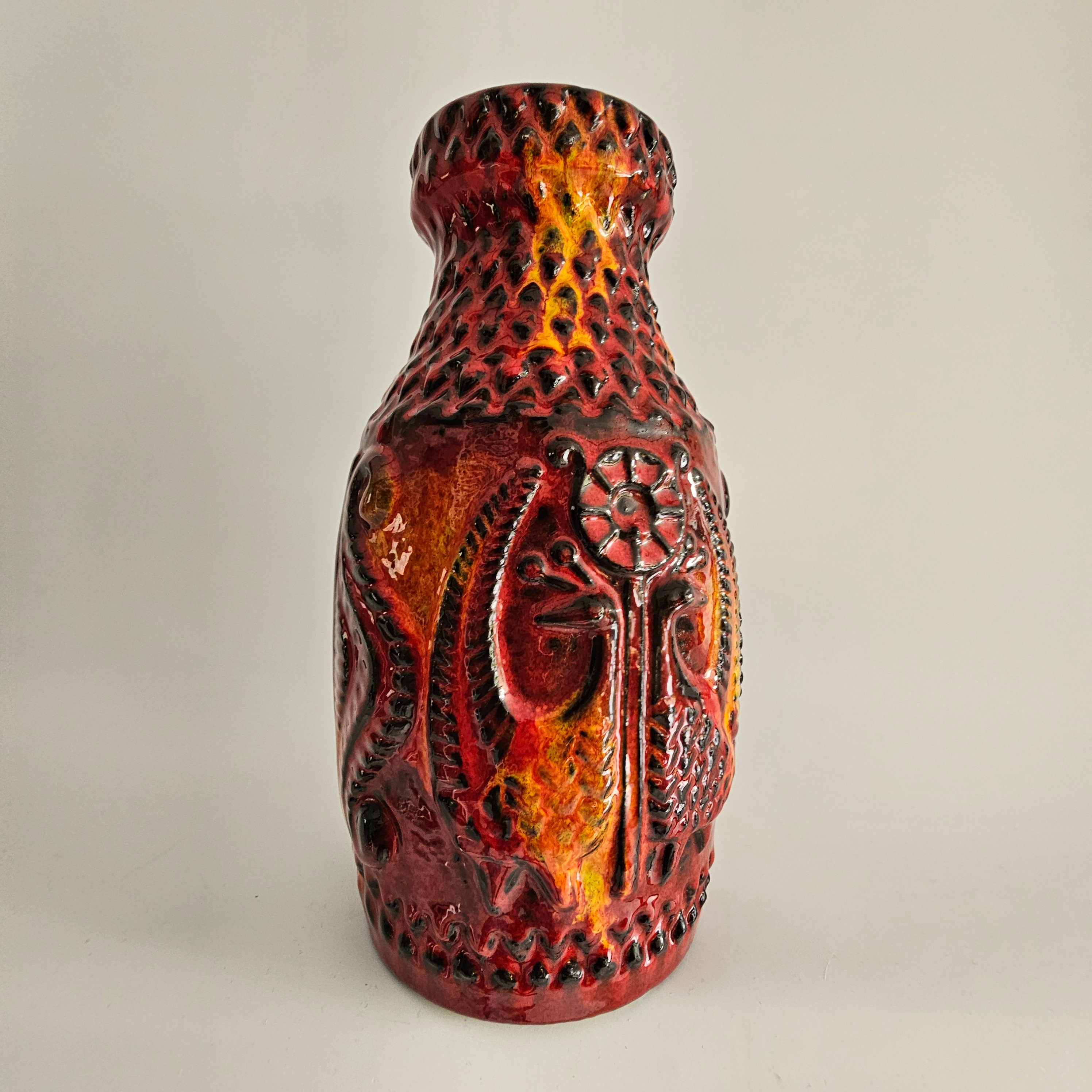 fatlava XXL BAY KERAMIK W.Germany アラビア Bay Keramik-- 24.9㎝ | Fat Lava & German Art Pottery