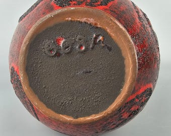 Vintage West German Fat Lava Vase. Gräflich Ortenburg, Form Number